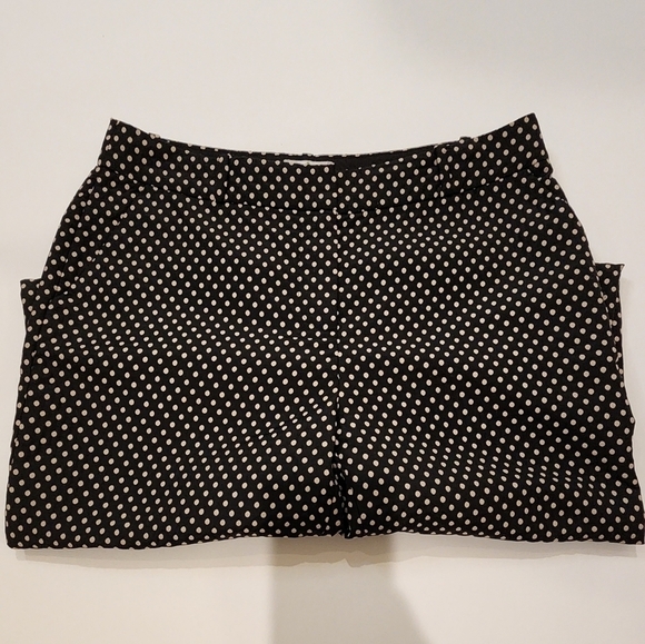 KATE spade new york Women's 6 Margaux Cafe Dot Cropped Pants Black Cream Trouser - Picture 7 of 16